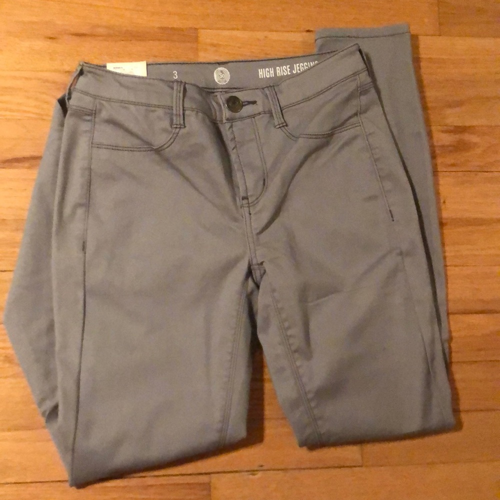 Gray So ankle length stretch jeggings